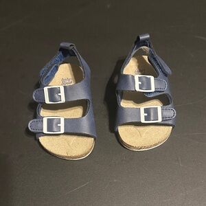 Navy Blue Baby Boggs Buckle Sandals